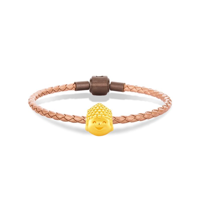 จิวเวลรี่ทอง ชาร์มทอง พระพุทธเจ้ายิ้ม ด้านหน้า เครื่องราง นำโชค Pandora ทองแท้ ทอง999 ทอง24K
