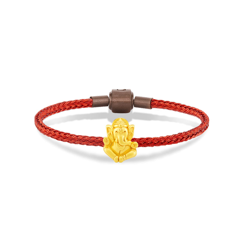 จิวเวลรี่ทอง ชาร์มทอง พระพิฆเณศ ด้านหน้า เครื่องราง นำโชค Pandora ทองแท้ ทอง999 ทอง24K