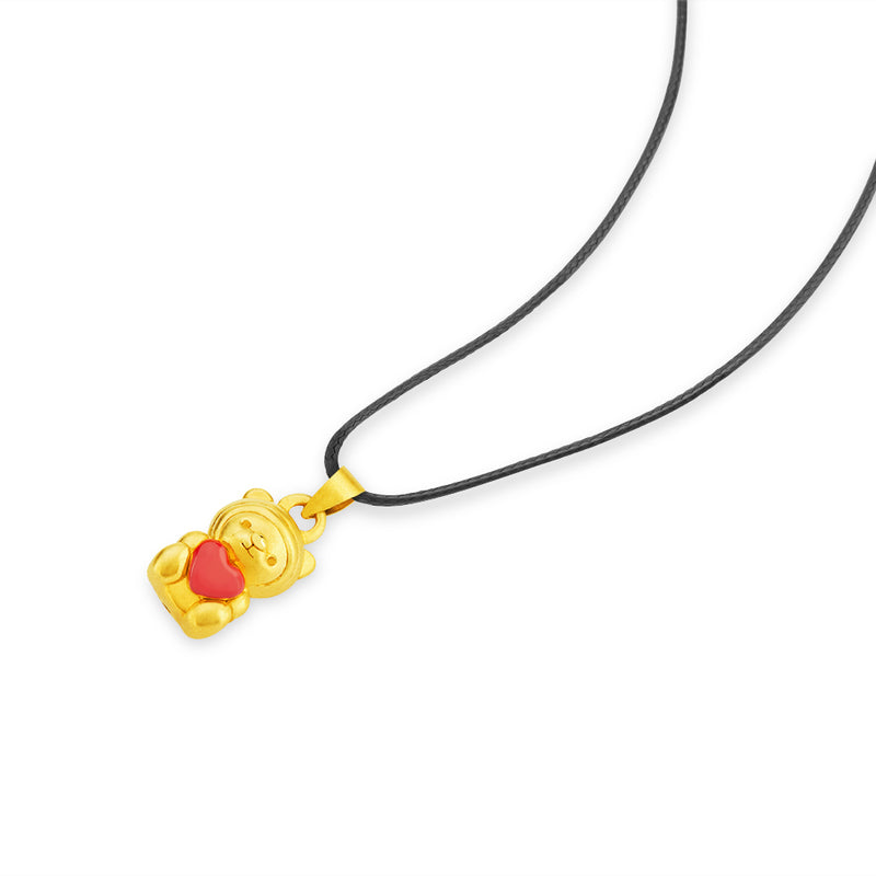 จี้ทอง ตุ๊กตาหมีอุ้มหัวใจ