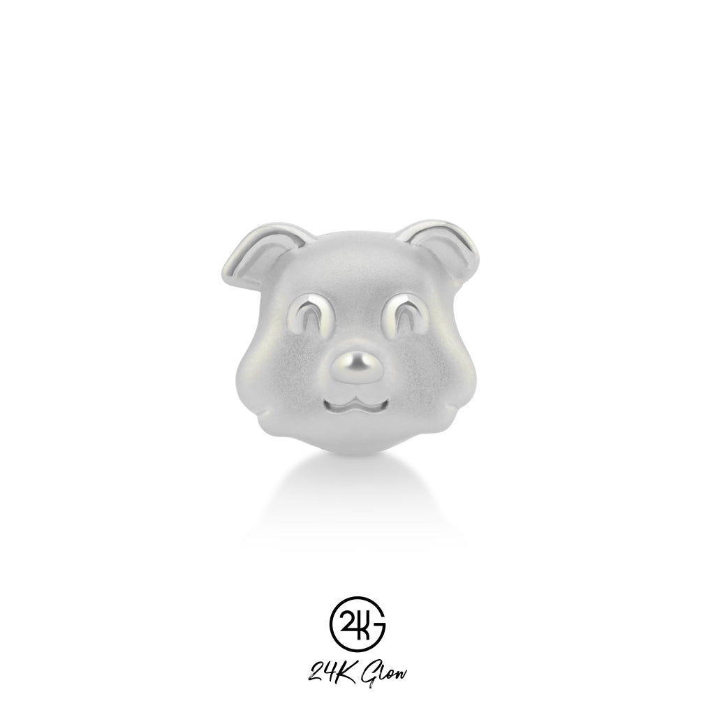 ชาร์มเงินชุบทองคำขาว หมานักษัตร