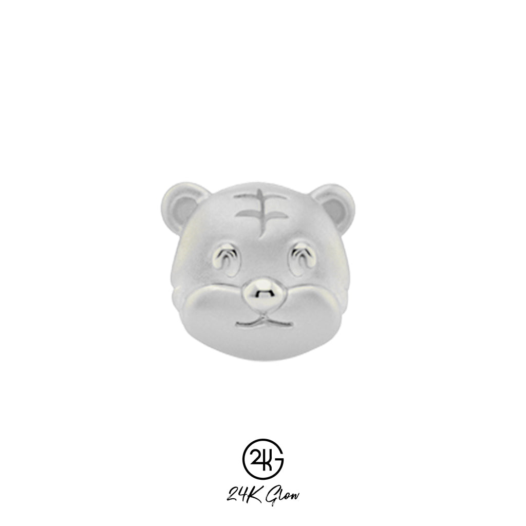 ชาร์มเงินชุบทองคำขาว เสือนักษัตร