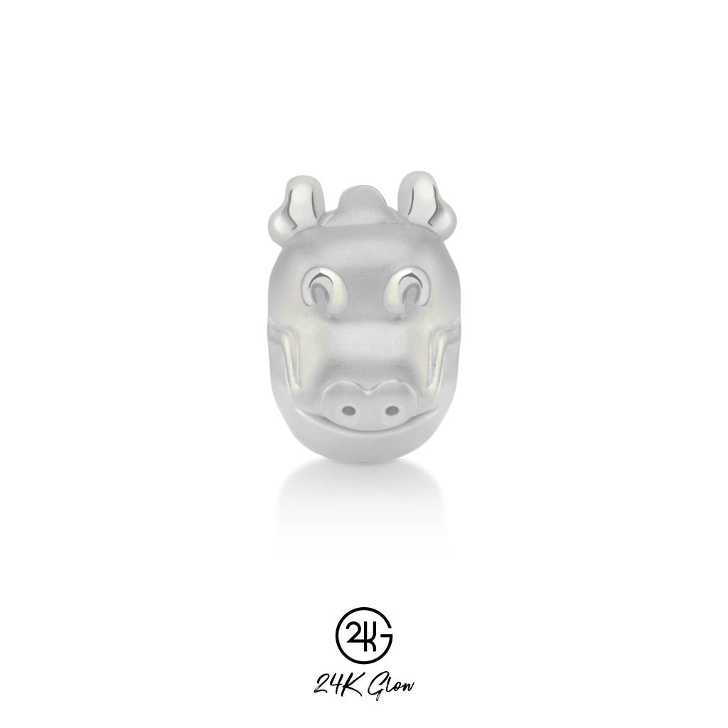 ชาร์มเงินชุบทองคำขาว มังกรนักษัตร