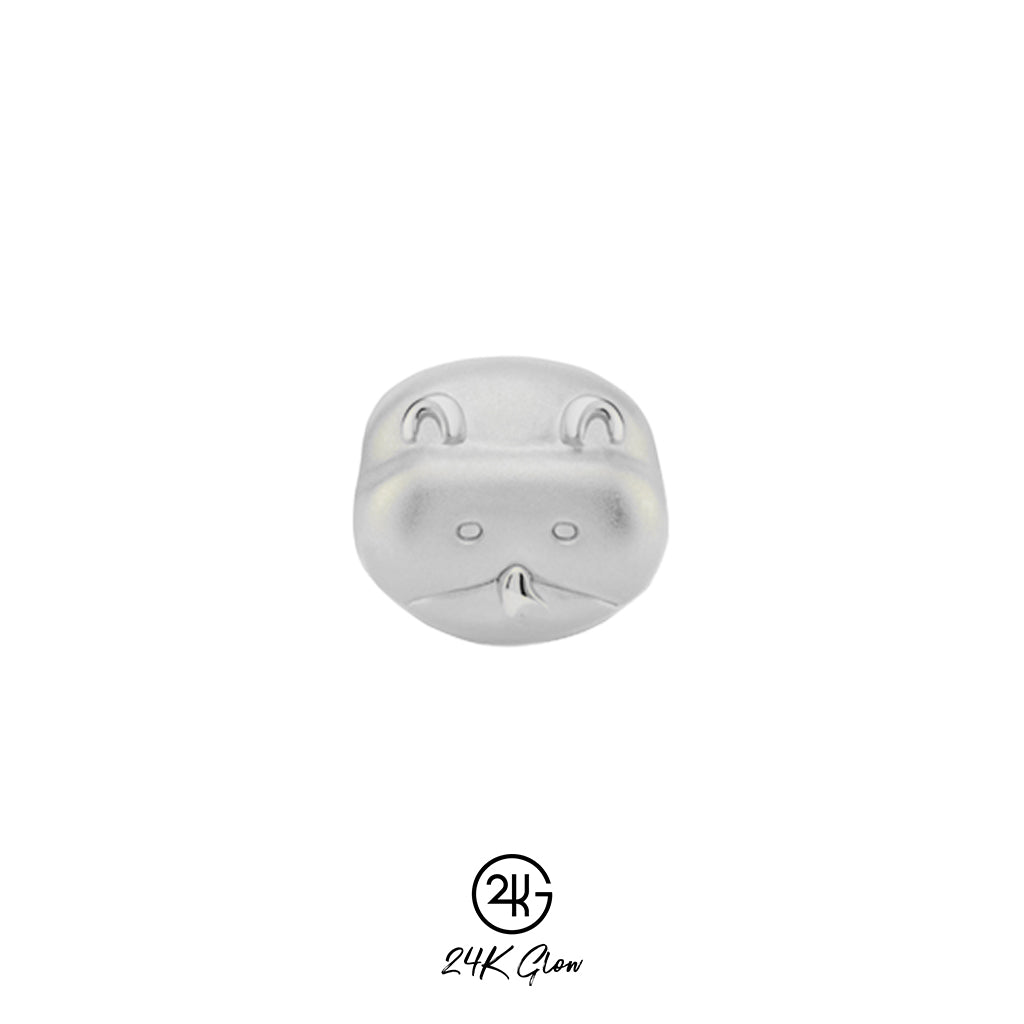 ชาร์มเงินชุบทองคำขาว งูนักษัตร