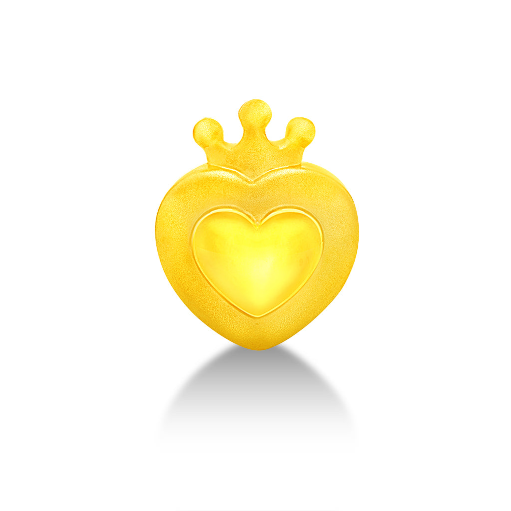 จิวเวลรี่ทอง ชาร์มทอง หัวใจมงกุฏ หัวใจ ด้านหน้า Pandora ทองแท้ ทอง999 ทอง24K