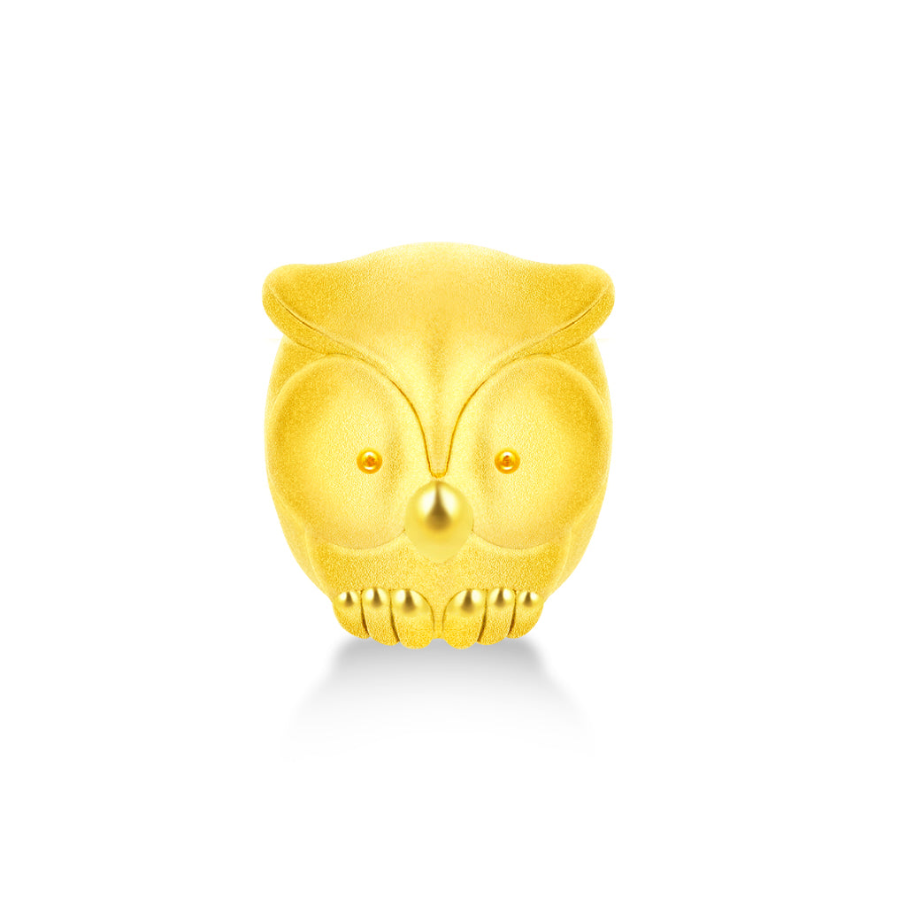 จิวเวลรี่ทอง ชาร์มทอง นกฮูก ด้านหน้า Pandora ทองแท้ ทอง999 ทอง24K
