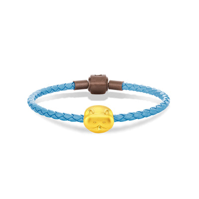 จิวเวลรี่ทอง ชาร์มทอง งู ปีนักษัตร มะเส็ง สร้อยข้อมือสีฟ้า Pandora ทองแท้ ทอง999 ทอง24K