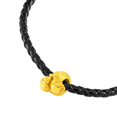 จิวเวลรี่ทอง ชาร์มทอง เป็ด (แม่และเด็ก) ของขวัญวันแม่ ของขวัญเด็กแรกเกิด สัตว์น่ารัก ด้านข้าง สร้อยข้อมือสีดำ Pandora ทองแท้ ทอง999 ทอง24K