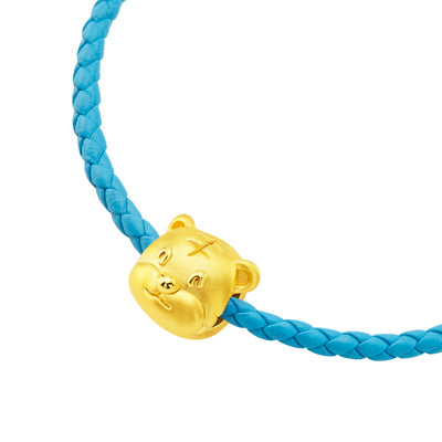 จิวเวลรี่ทอง ชาร์มทอง เสือนักษัตร ปีขาล ปีนักษัตรจีน สัตว์น่ารัก ด้านข้าง สร้อยข้อมือสีฟ้า Pandora ทองแท้ ทอง999 ทอง24K