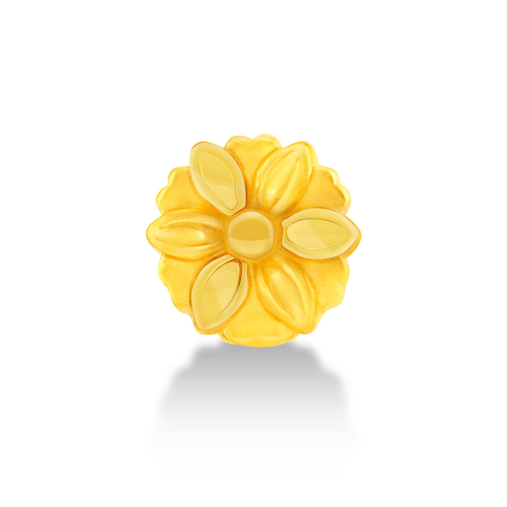 จิวเวลรี่ทอง ชาร์มทอง กลีบดอกไม้ ด้านหน้า Pandora ทองแท้ ทอง999 ทอง24K