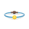 จิวเวลรี่ทอง ชาร์มทอง กลีบดอกไม้หัวใจ สร้อยข้อมือสีฟ้า Pandora ทองแท้ ทอง999 ทอง24K