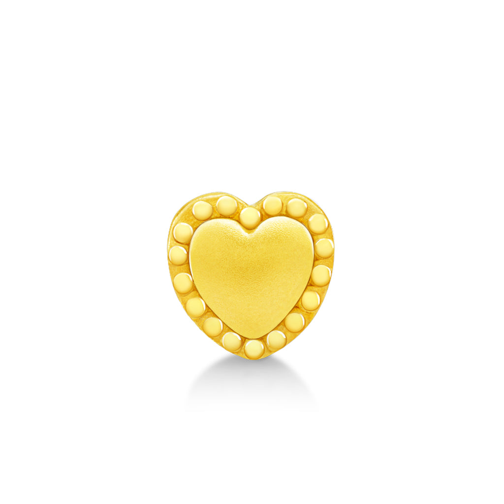 จิวเวลรี่ทอง ชาร์มทอง หัวใจลูกปัดล้อม หัวใจ ของขวัญวันวาเลนไทน์ ความรัก ด้านหน้า Pandora ทองแท้ ทอง999 ทอง24K