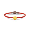 จิวเวลรี่ทอง ชาร์มทอง หัวใจลูกปัดล้อม หัวใจ ของขวัญวันวาเลนไทน์ ความรัก สร้อยข้อมือสีแดง Pandora ทองแท้ ทอง999 ทอง24K