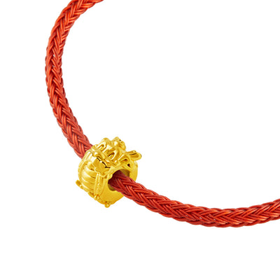 จิวเวลรี่ทอง ชาร์มทอง ปี่เซียะ ด้านข้าง สร้อยข้อมืมอสีแดง สัตว์น่ารัก นำโชค เครื่องราง Pandora ทองแท้ ทอง999 ทอง24K