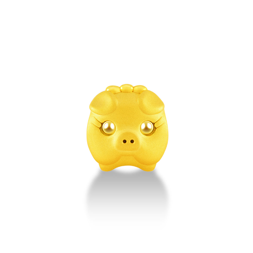 จิวเวลรี่ทอง ชาร์มทอง พิกเล็ต ด้านหน้า สัตว์น่ารัก Pandora ทองแท้ ทอง999 ทอง24K