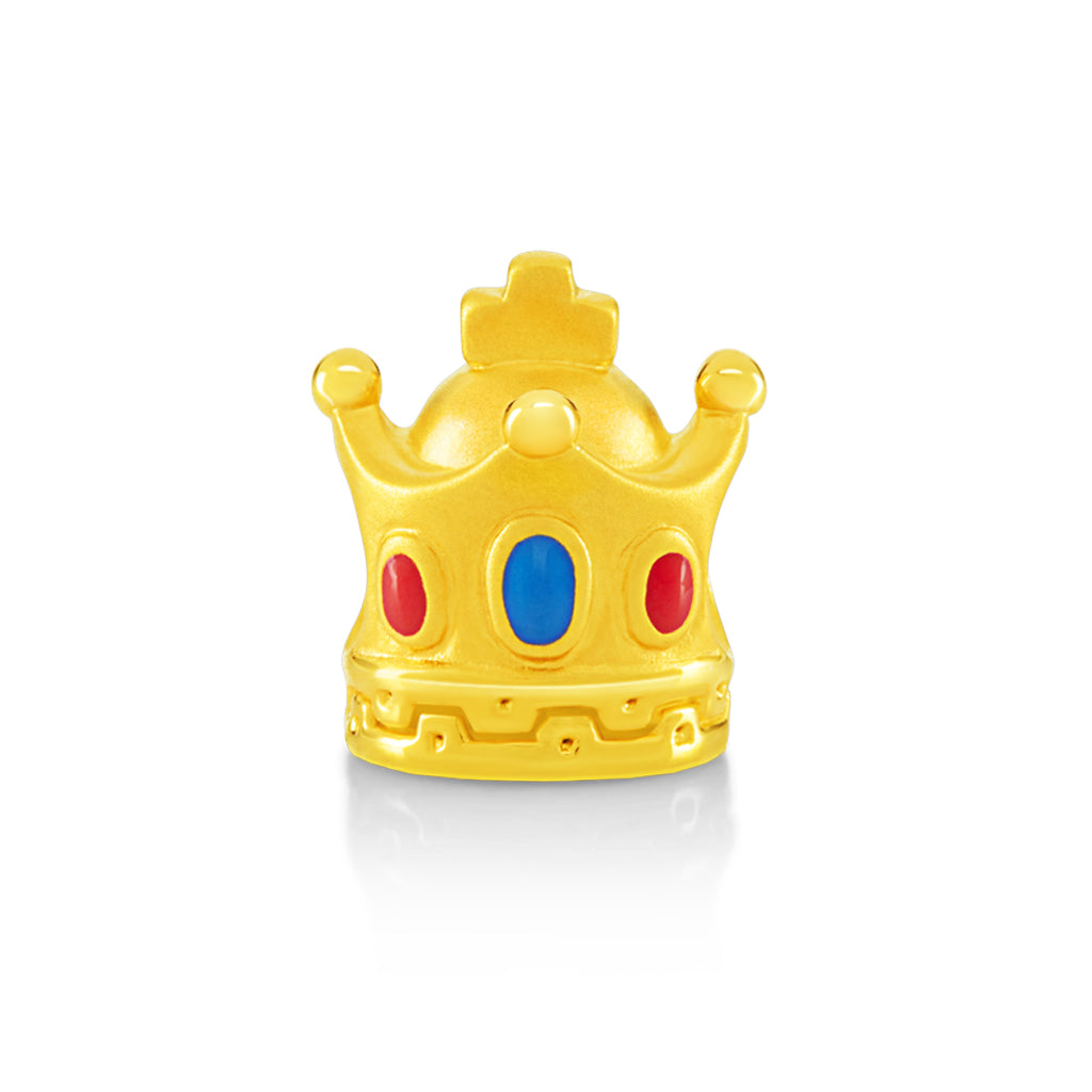 จิวเวลรี่ทอง ชาร์มทอง มงกุฎ ด้านหน้า สีอีนาเมล Pandora ทองแท้ ทอง999 ทอง24K