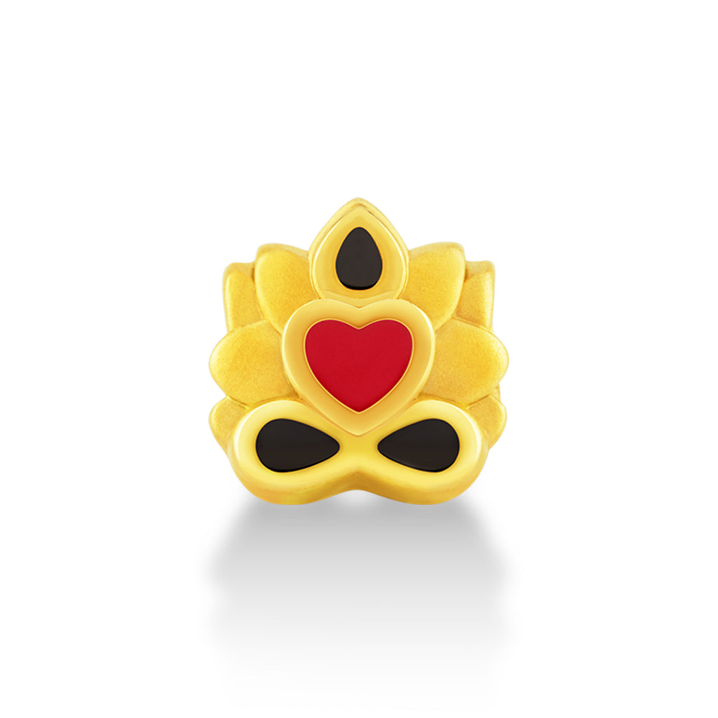 จิวเวลรี่ทอง ชาร์มทอง พระพุทธเจ้าใต้ดอกบัว ด้านหน้า สีอีนาเมล เครื่องราง นำโชค Pandora ทองแท้ ทอง999 ทอง24K