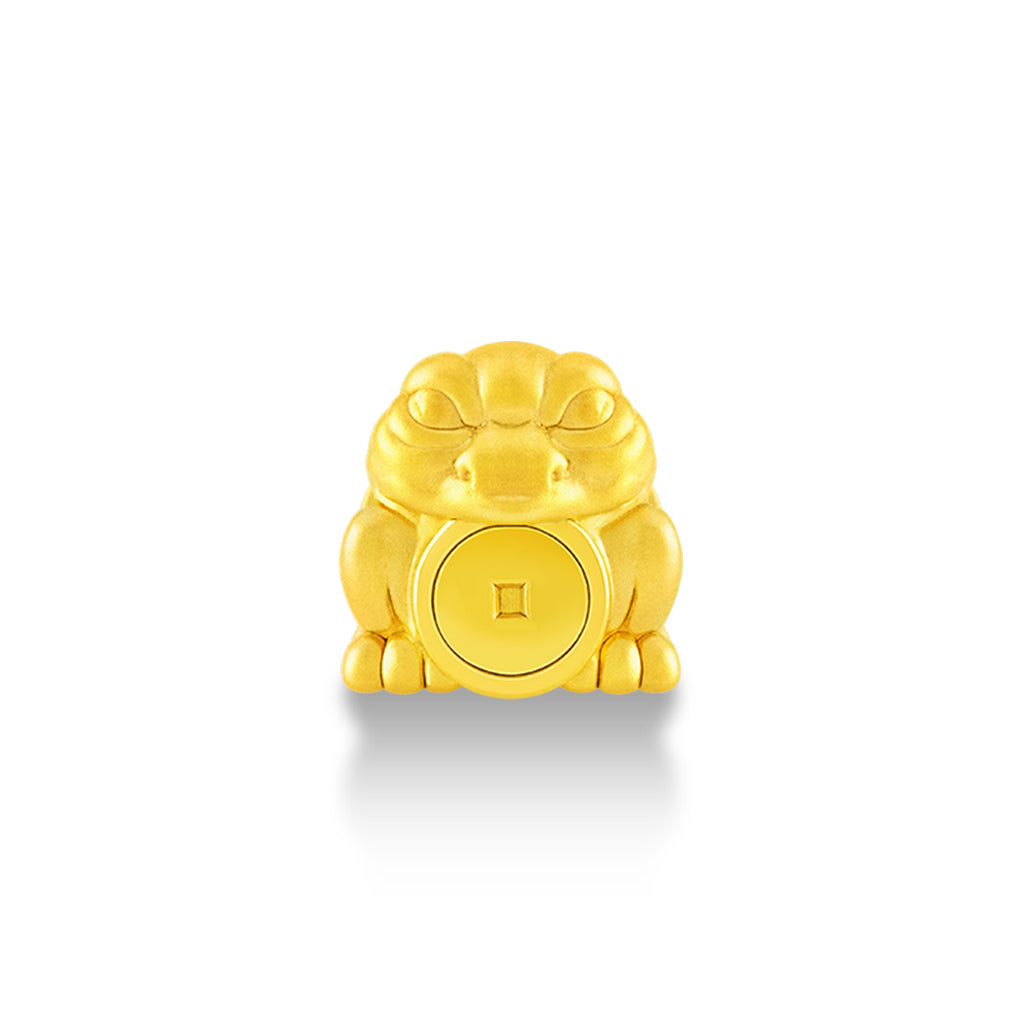 จิวเลวรี่ทอง ชาร์มทอง กบคาบเหรียญ ด้านหน้า เครื่องราง นำโชค Pandora ทองแท้ ทอง999 ทอง24K