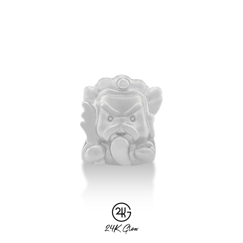 ชาร์มเงินชุบทองคำขาว กวนอู