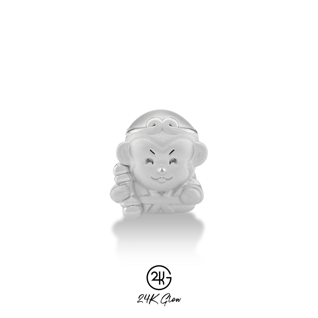 ชาร์มเงินชุบทองคำขาว หงอคง