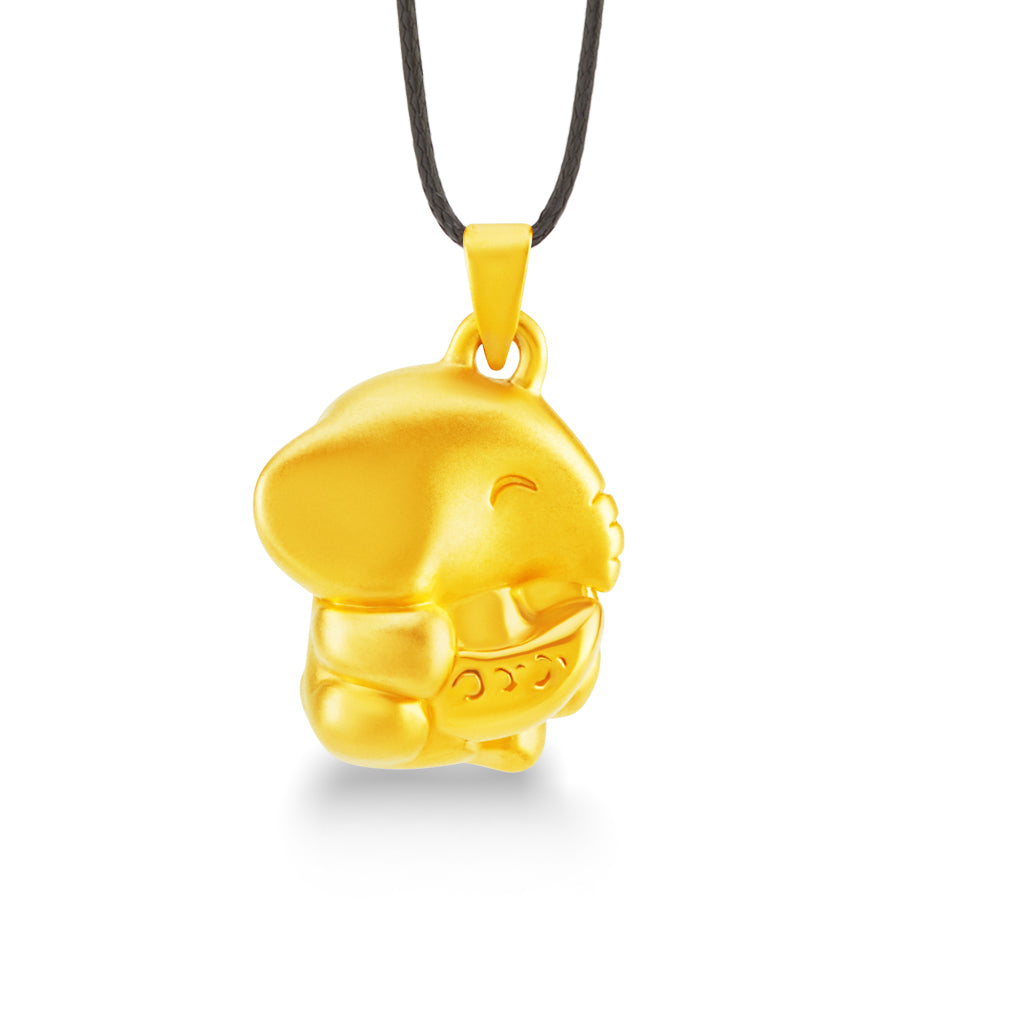 จี้ทอง ช้าง3มิติถือก้อนทอง